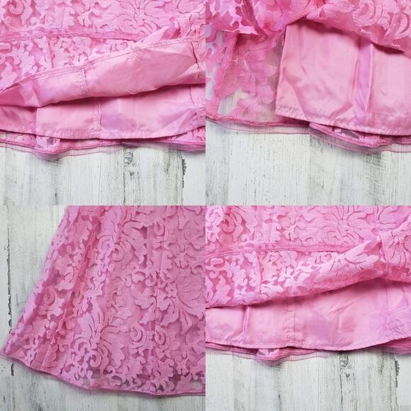 NWT Nanette Lepore Pink A-Line Mini Beach Breeze Petal Dress Women's Size 10 - Picture 11 of 11